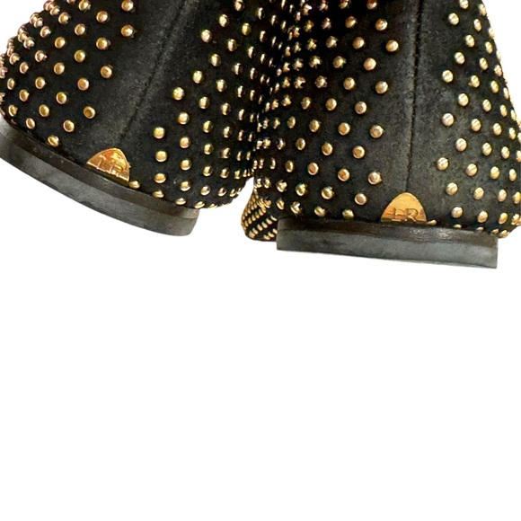 Loeffler Randall Braise Studded Gold Flats - Picture 5 of 9